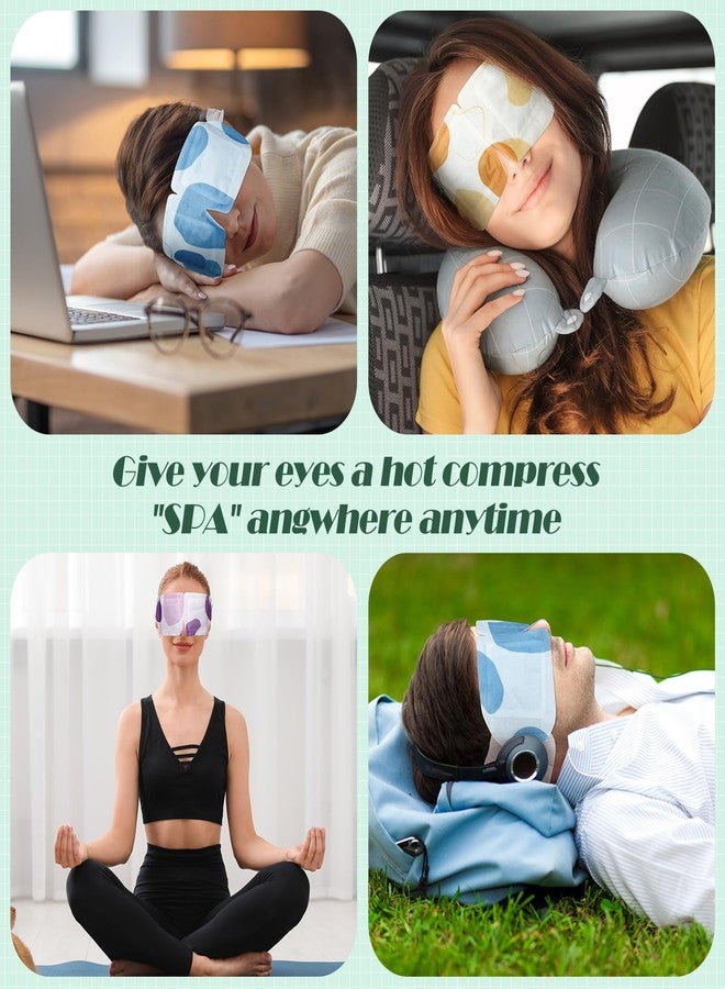 yesaior 120 Pcs Steam Eye Masks Disposable Bulk Self Heated Eye Masks for Sleep Spa Dry Eyes Home Office Travel Relief Stress Relaxation, 3 Styles - Image 3